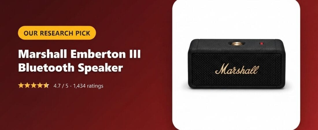 Best Portable Bluetooth Speaker 2026: Our Research Pick — Marshall Emberton III