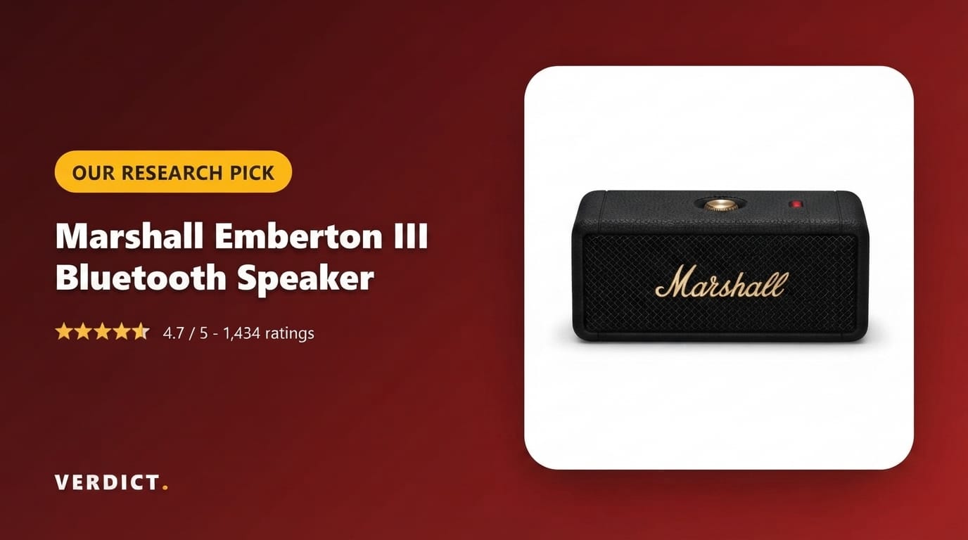 Best Portable Bluetooth Speaker 2026: Our Research Pick — Marshall Emberton III