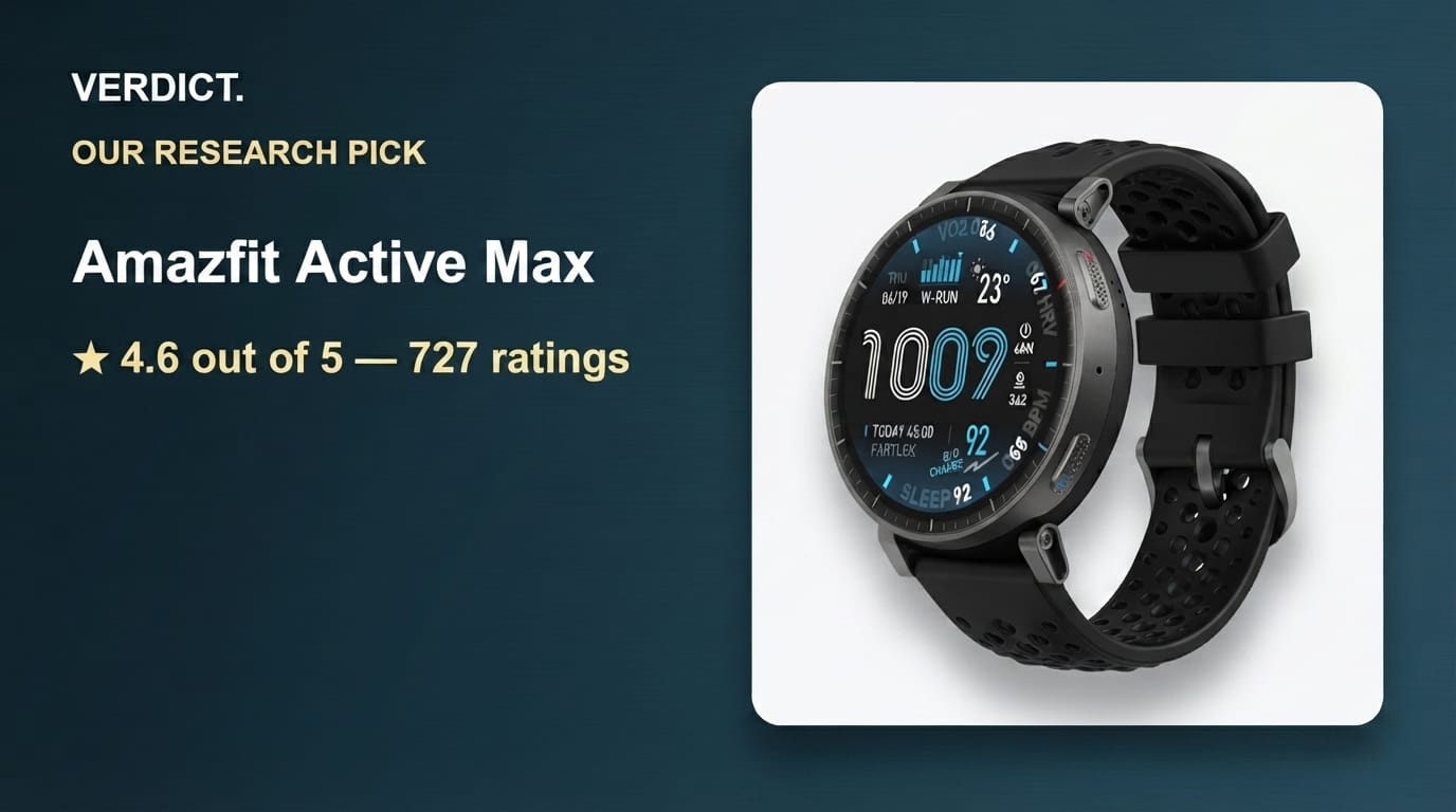 Best Battery Life Smartwatch 2026: Our Research Pick — Amazfit Active Max
