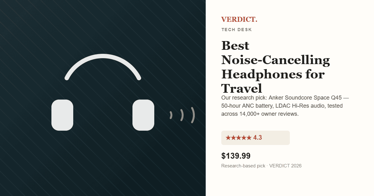 Best Noise-Cancelling Headphones for Travel 2026 — Our Research Pick: Anker Soundcore Space Q45
