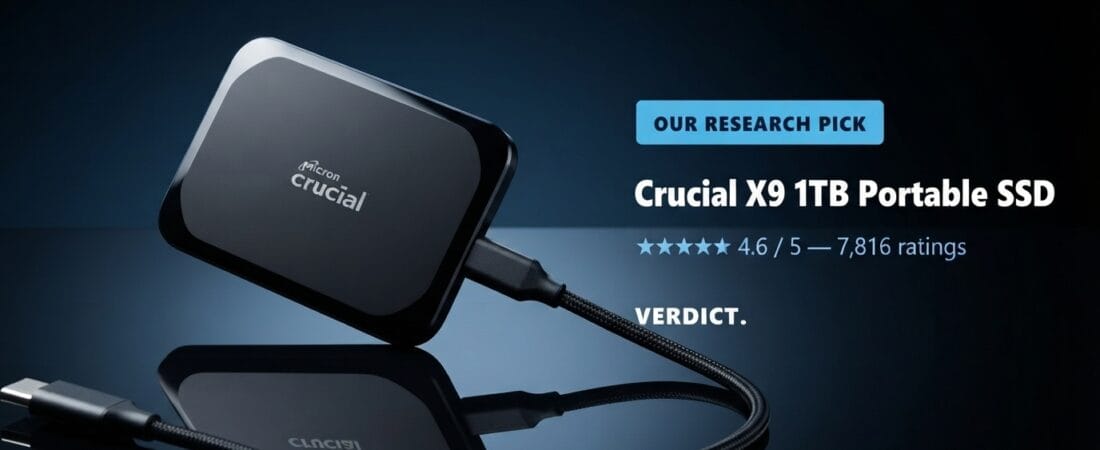 Best Portable SSD 2026: Our Research Pick — Crucial X9 1TB