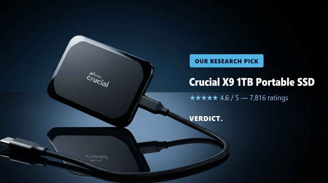 Best Portable SSD 2026: Our Research Pick — Crucial X9 1TB