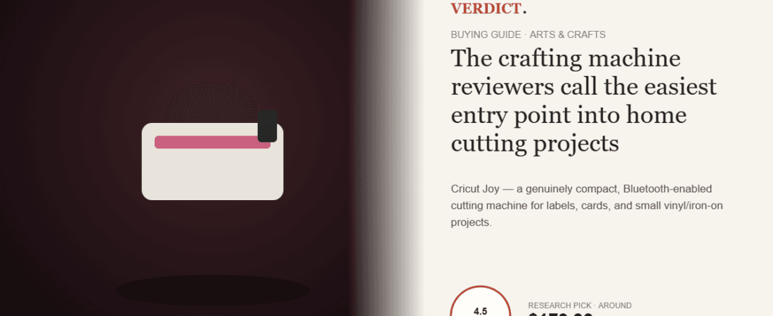 Best Compact Cutting Machine 2026 — Our Research Pick: Cricut Joy