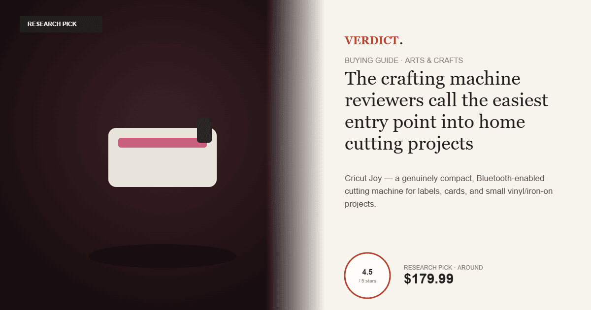 Best Compact Cutting Machine 2026 — Our Research Pick: Cricut Joy