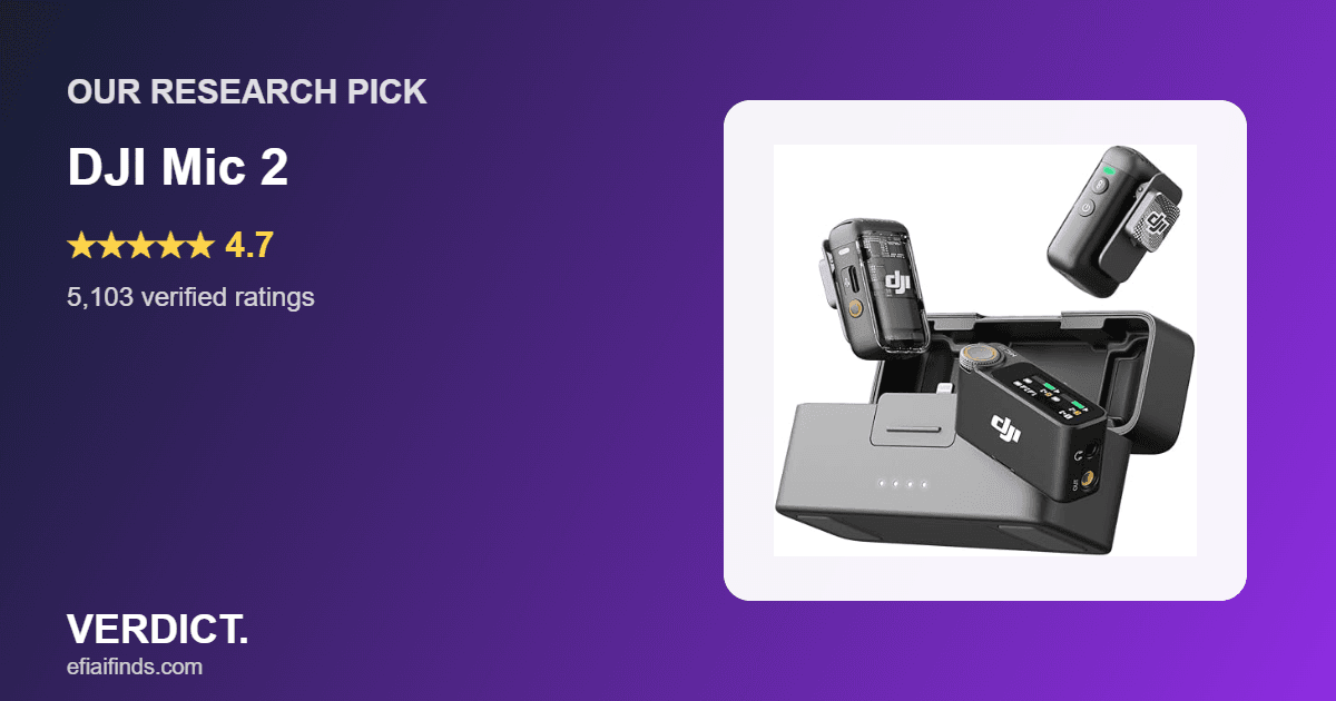 Best Wireless Lavalier Microphone 2026: Our Research Pick — DJI Mic 2