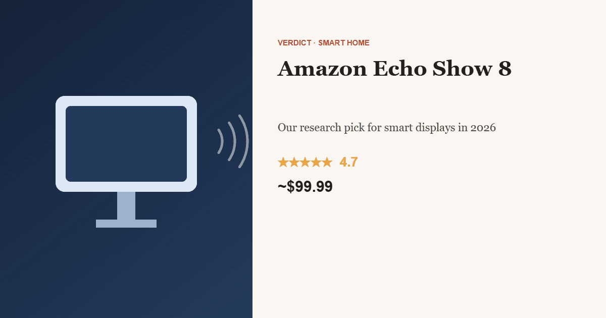 Best Smart Display 2026 — Our Research Pick: Amazon Echo Show 8