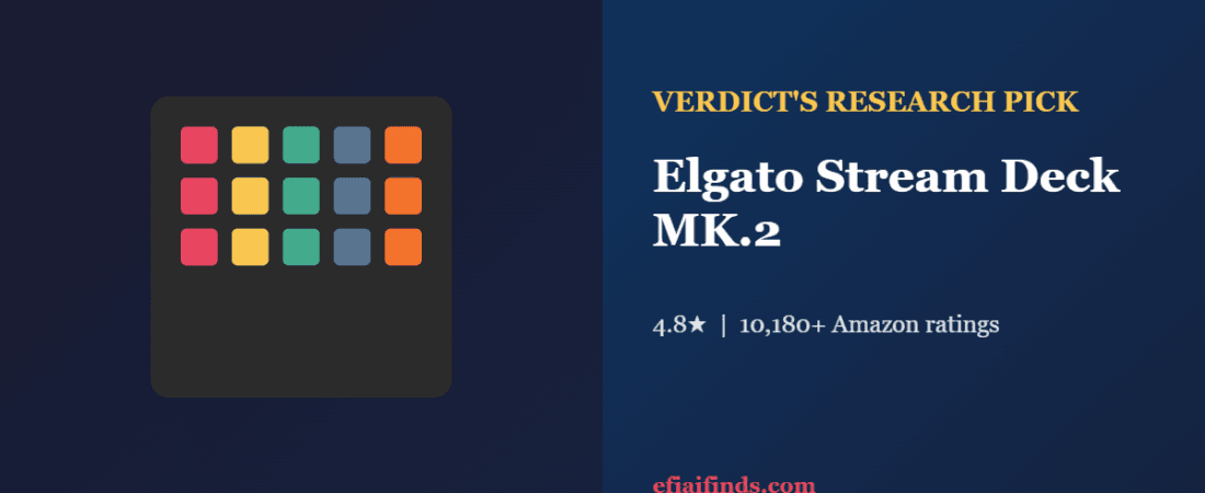 Best Stream Deck 2026 — Our Research Pick: Elgato Stream Deck MK.2