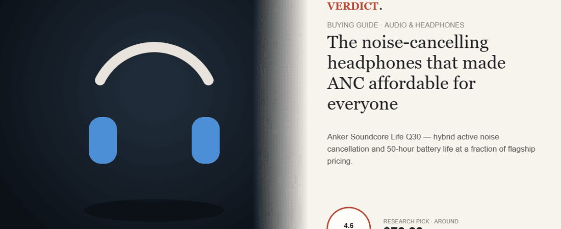 Best Budget Noise-Cancelling Headphones 2026 — Our Research Pick: Soundcore Life Q30