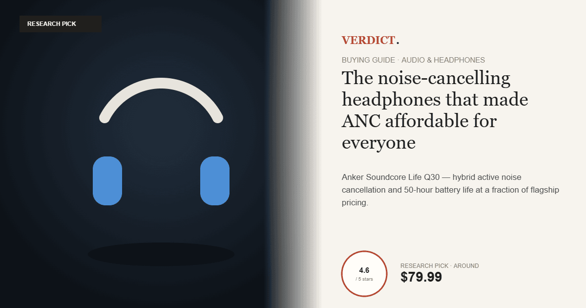 Best Budget Noise-Cancelling Headphones 2026 — Our Research Pick: Soundcore Life Q30
