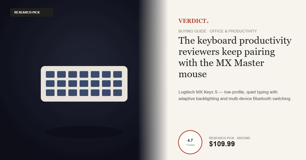 Best Wireless Keyboard 2026 — Our Research Pick: Logitech MX Keys S
