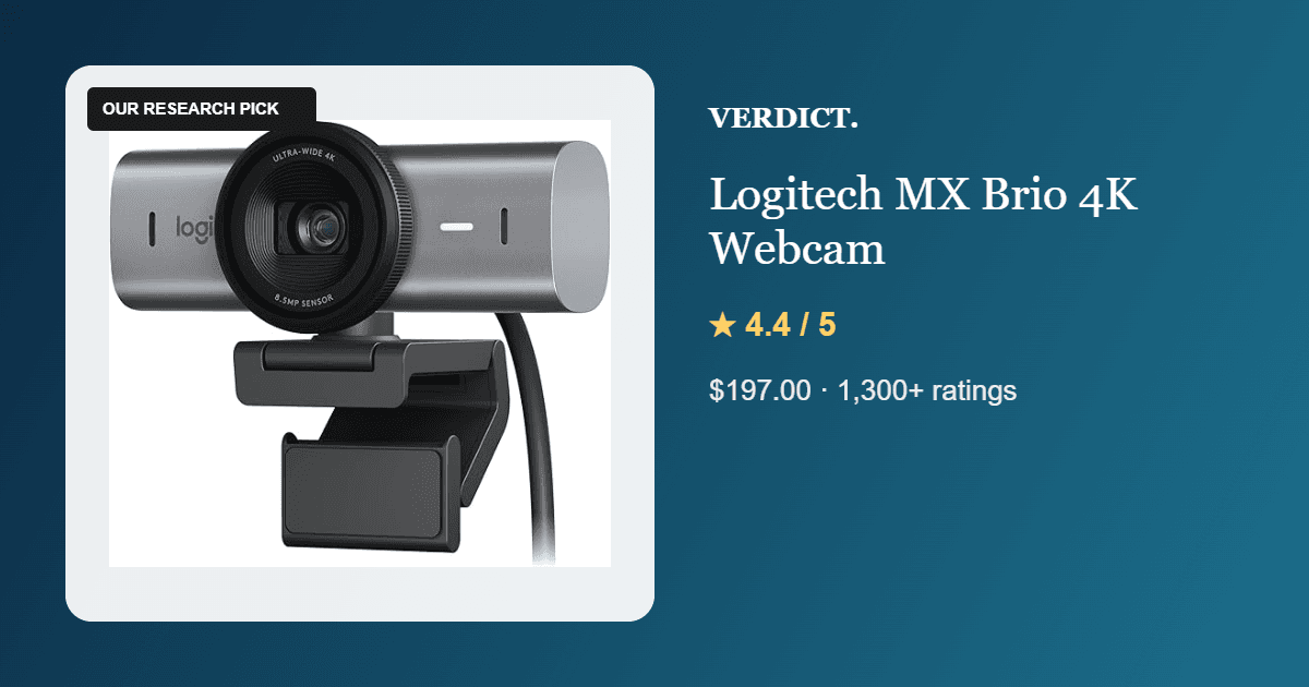 Best 4K Webcam 2026: Our Research Pick — Logitech MX Brio