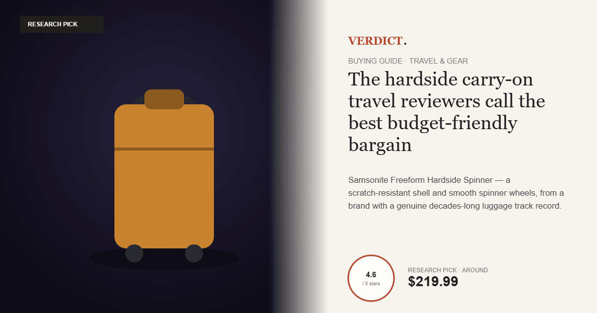 Best Carry-On Suitcase 2026 — Our Research Pick: Samsonite Freeform Hardside Spinner
