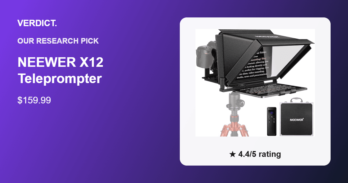 Best Teleprompter 2026: Our Research Pick — NEEWER X12