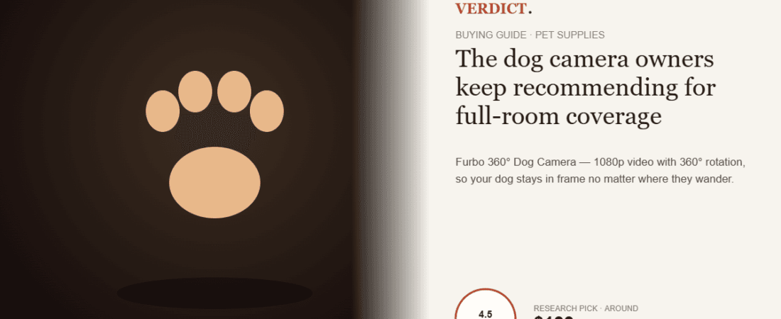 Best Pet Camera 2026 — Our Research Pick: Furbo 360° Dog Camera