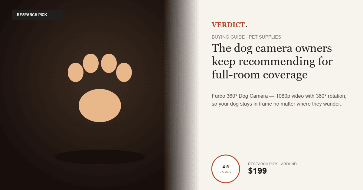 Best Pet Camera 2026 — Our Research Pick: Furbo 360° Dog Camera