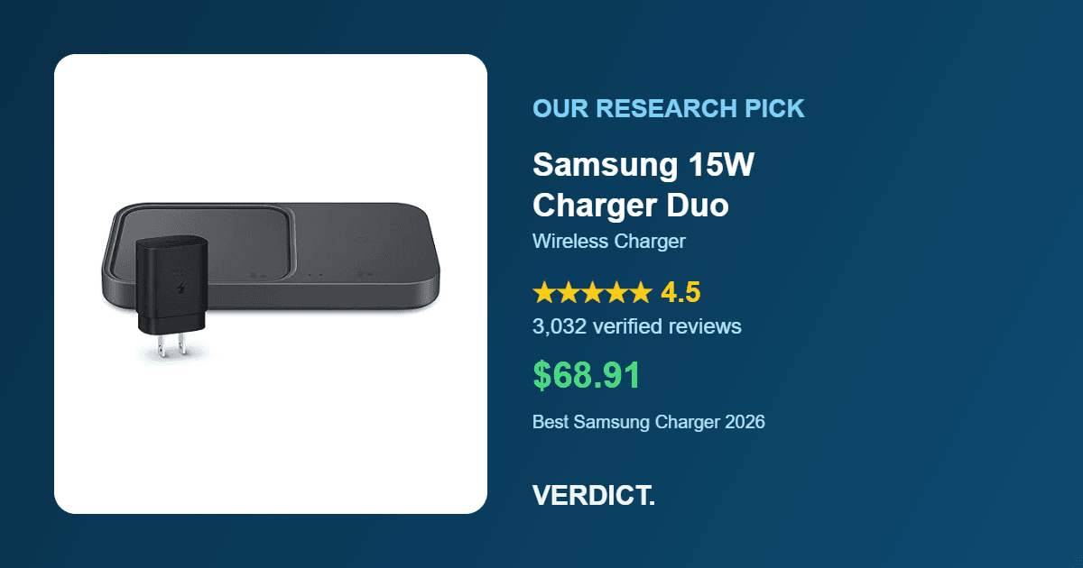 Best Wireless Charger for Samsung 2026: Our Research Pick — Samsung 15W Charger Duo