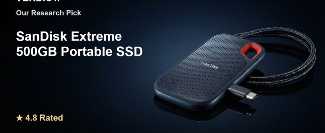 Best Portable SSD 2026: Our Research Pick — SanDisk Extreme 500GB