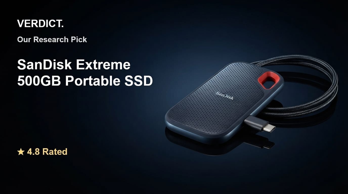 Best Portable SSD 2026: Our Research Pick — SanDisk Extreme 500GB