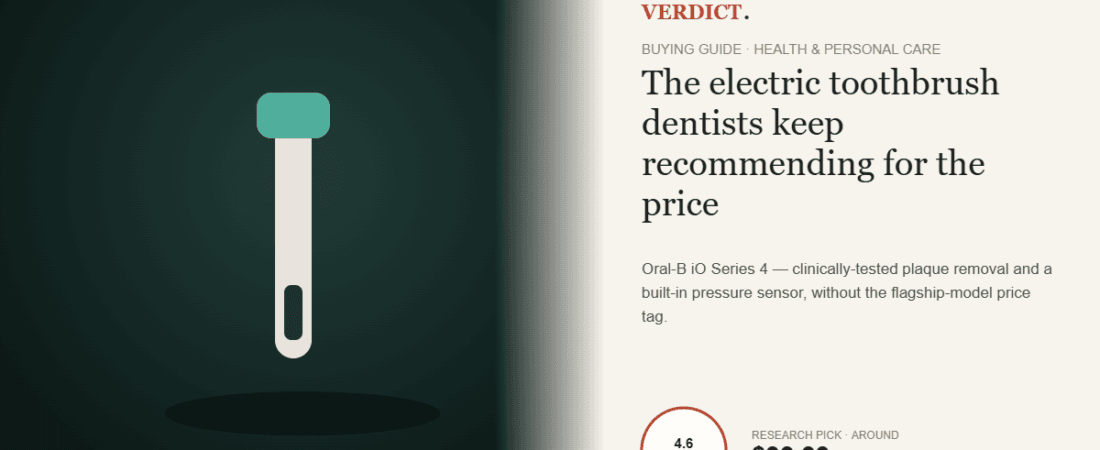Best Electric Toothbrush 2026 — Our Research Pick: Oral-B iO Series 4