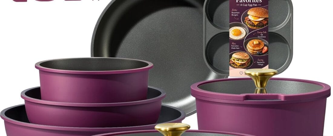 Best Nonstick Cookware Set 2026: Our Research Pick — CAROTE 21-Piece Detachable Handle Set