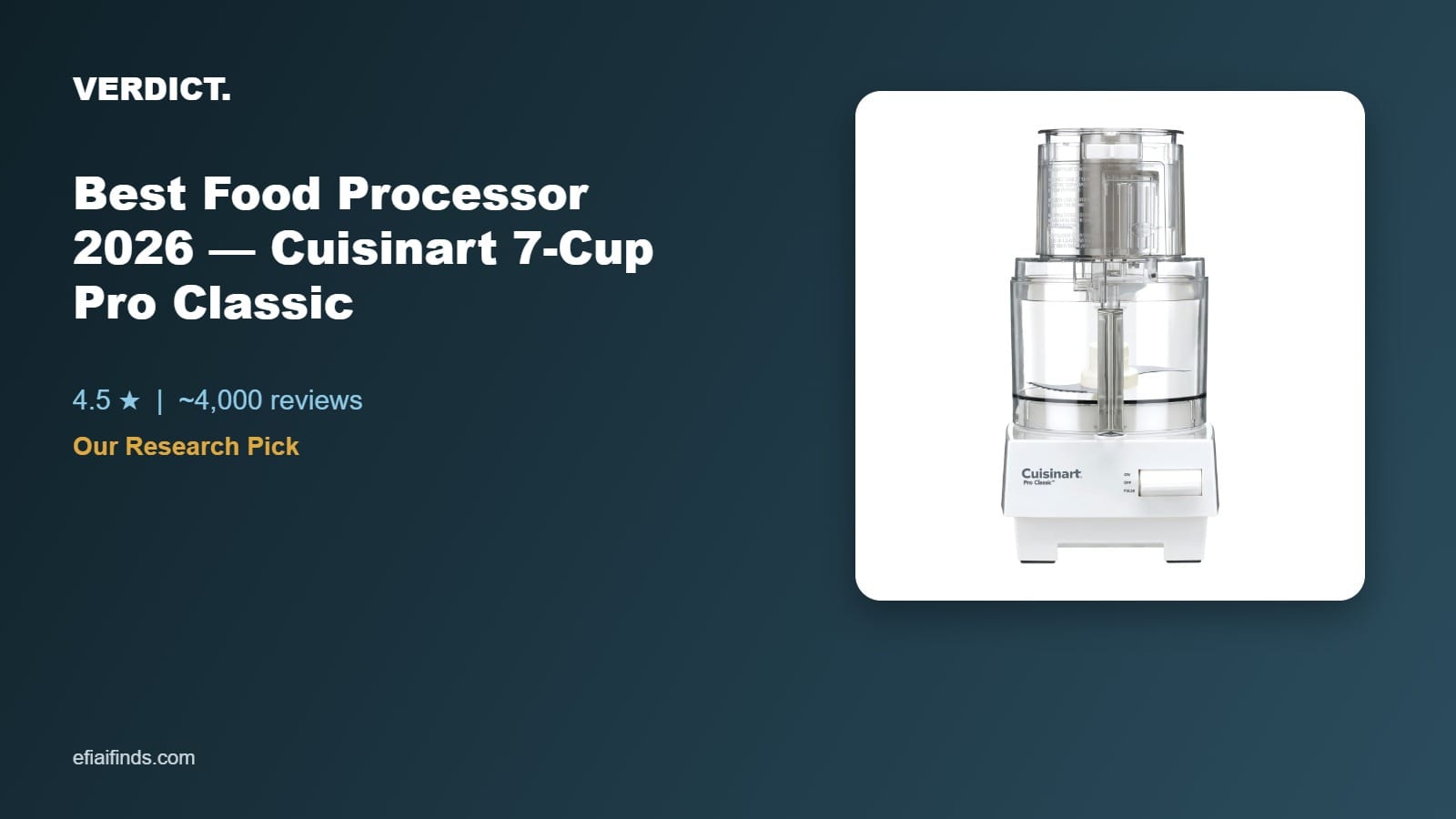 Best Food Processor 2026: Our Research Pick — Cuisinart 7-Cup Pro Classic