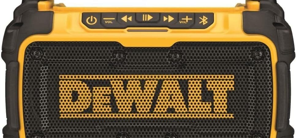 Best Jobsite Bluetooth Speaker 2026: Our Research Pick — DEWALT DCR010