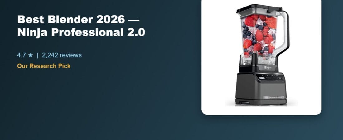 Blender for Crushing Ice: Ninja Professional Blender 2.0 Review