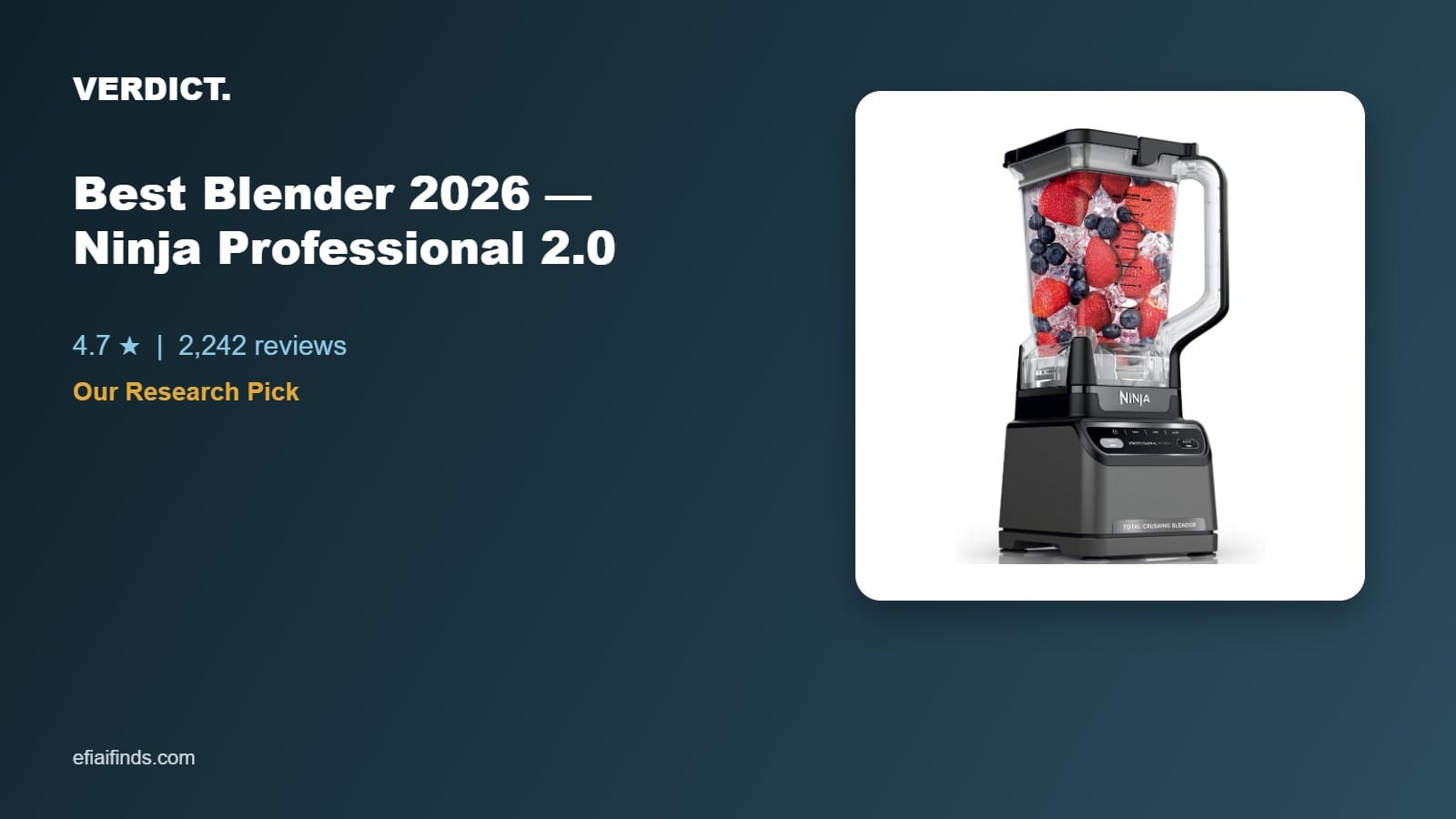 Best Blender 2026: Our Research Pick — Ninja Professional Blender 2.0