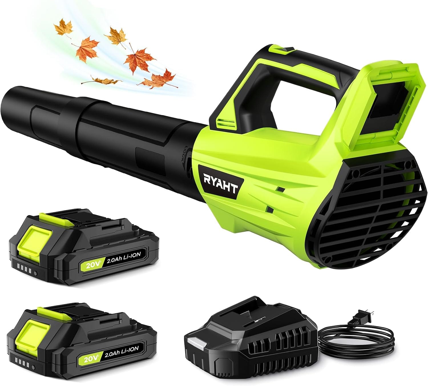 Best Cordless Leaf Blower 2026: Our Research Pick — RYAHT Leaf Blower with Dual Batteries