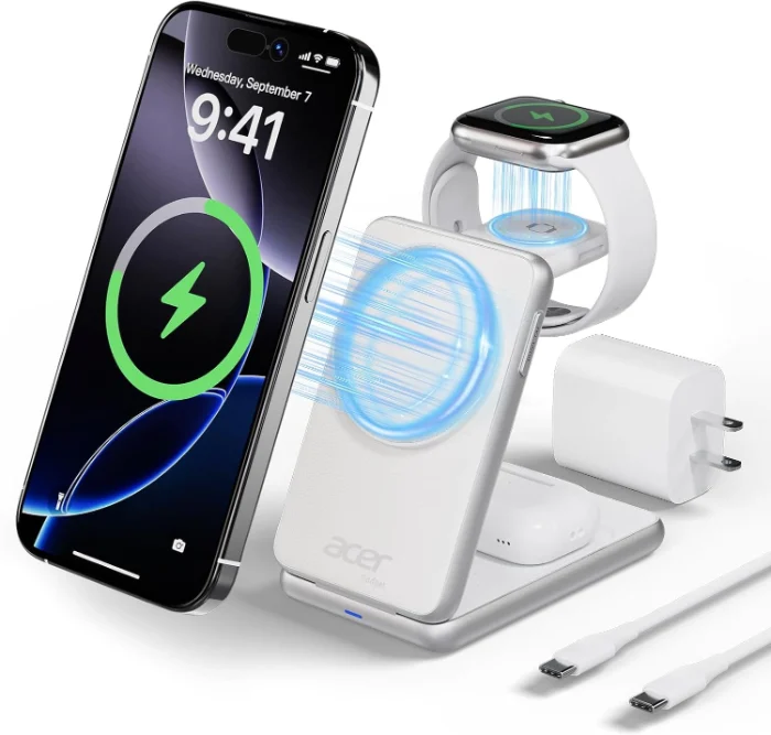 Best MagSafe Travel Charger: Acer 3-in-1 Station