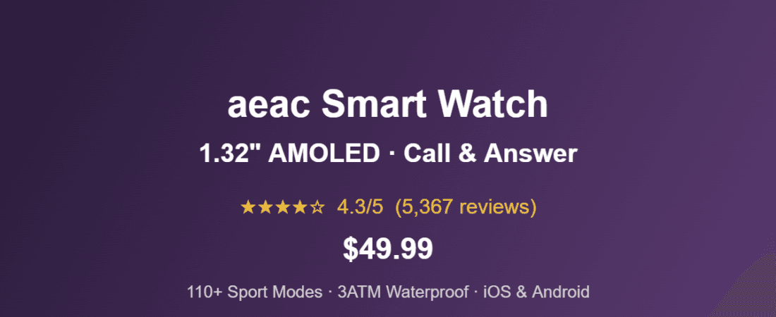 Smart Watch Answer Calls Without Phone Nearby? — aeac AMOLED Review