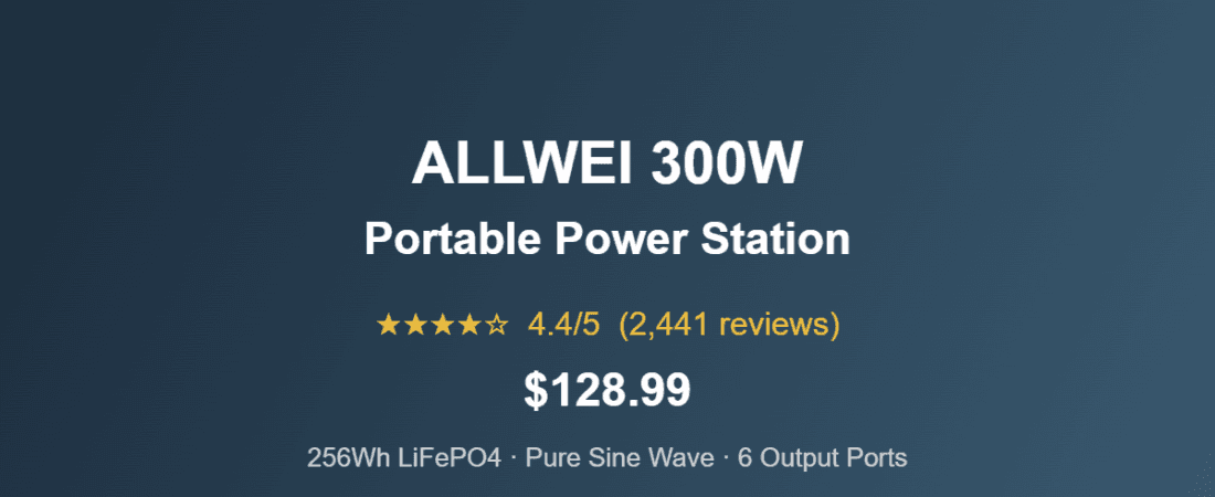 Portable Power Station for Emergency Backup — ALLWEI 300W Review