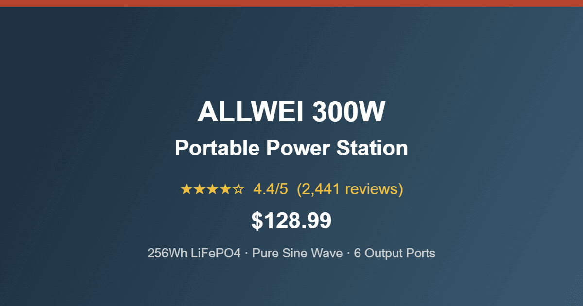 Portable Power Station for Emergency Backup — ALLWEI 300W Review