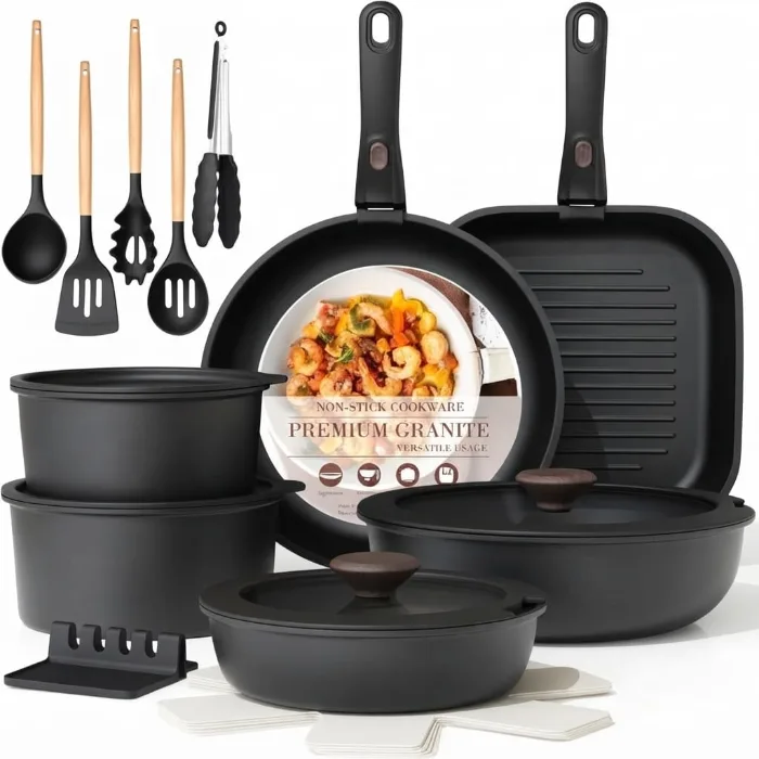 Astercook 23-Piece Ceramic Cookware Set Review: The Detachable-Handle System That Actually Frees Up Cabinet Space