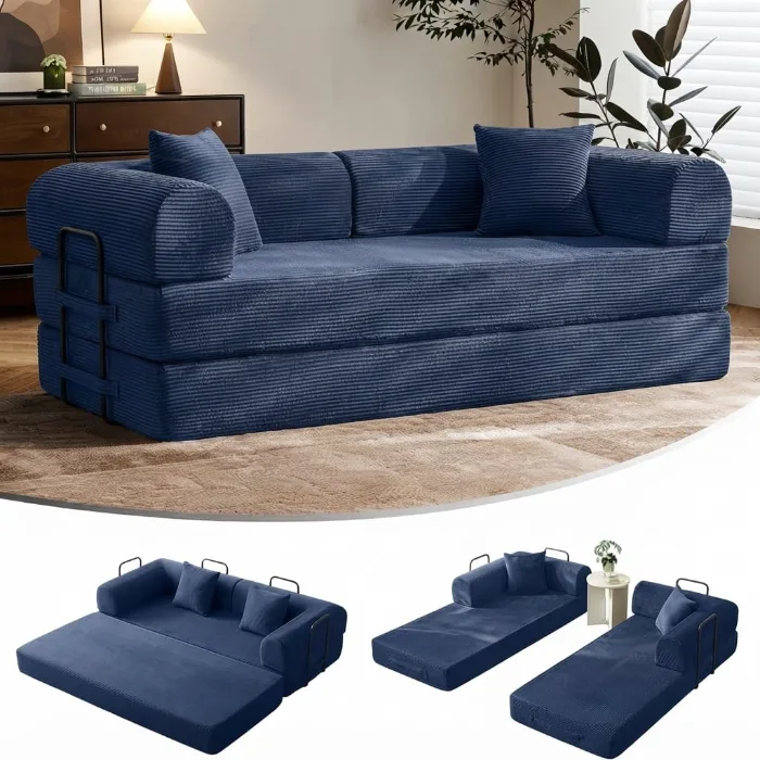 79″ Convertible Futon Sofa Bed Review: No Assembly, No Wasted Space
