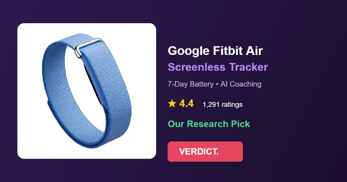 Best Screenless Fitness Tracker 2026: Our Research Pick — Google Fitbit Air