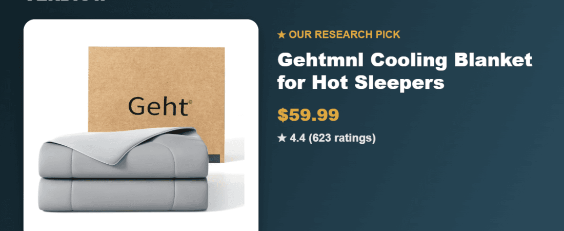 Best Cooling Blanket for Hot Sleepers 2026: Our Research Pick — Gehtmnl