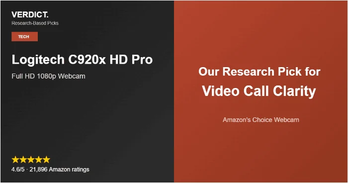 Best Webcam: Our Research Pick — Logitech C920x HD Pro