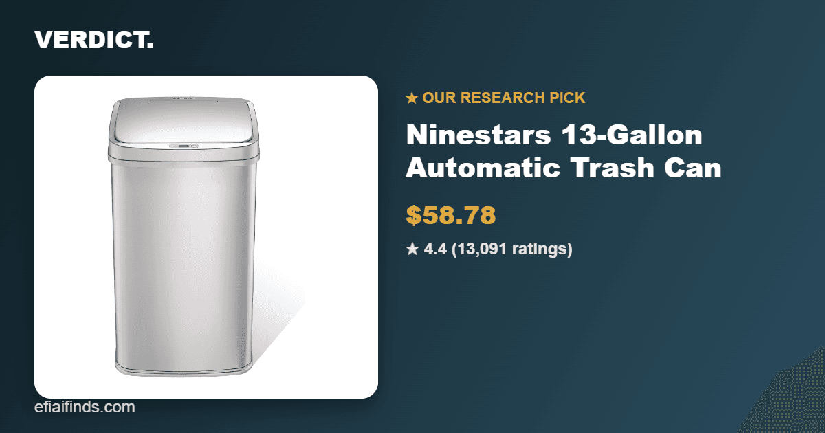 Best Motion Sensor Trash Can 2026: Our Research Pick — Ninestars 13-Gallon
