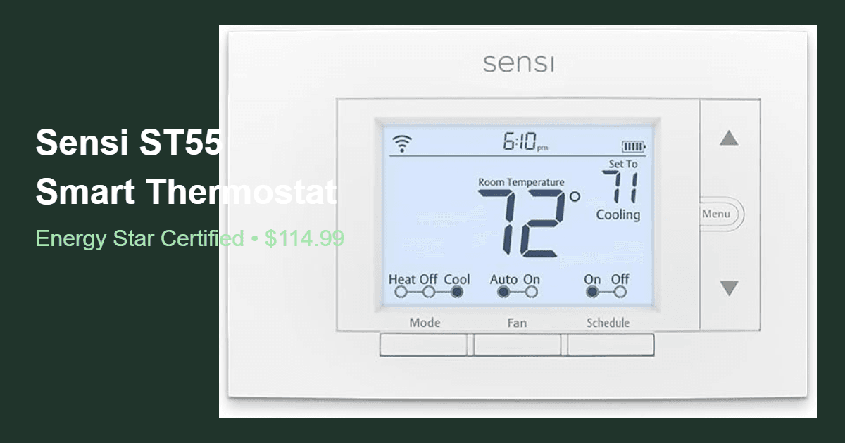 Smart Thermostat That Cuts HVAC Costs: Sensi ST55 Review