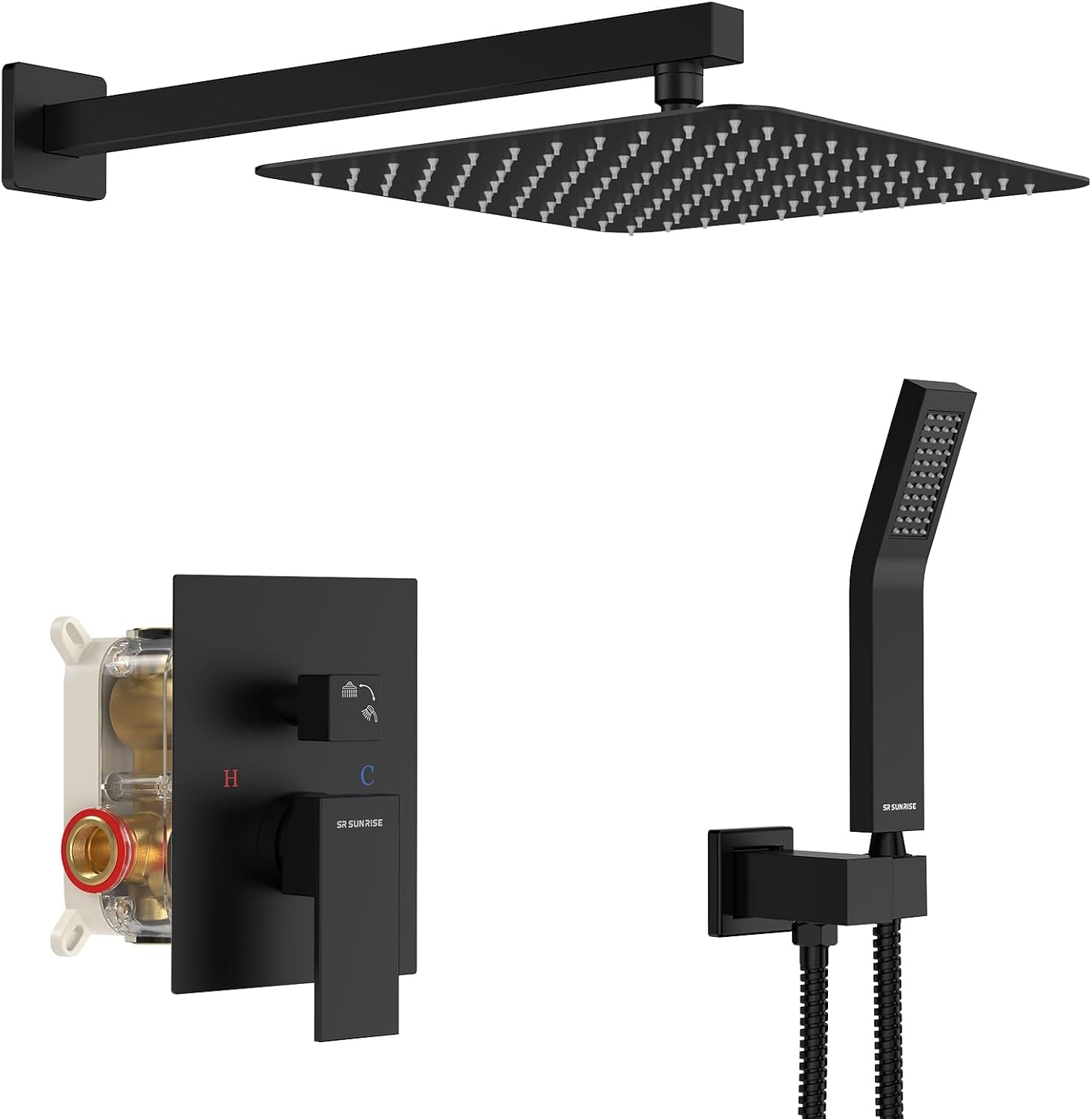 Best Rain Shower Head System 2026: Our Research Pick — SR SUN RISE 10-Inch Matte Black